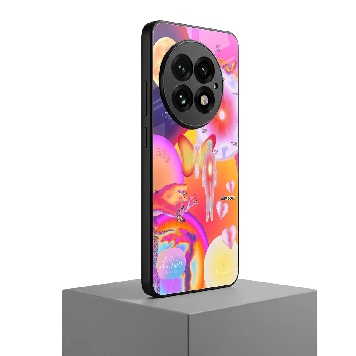 Cosmic Trinity oneplus 13 mobile cover | shockproof glass phone case