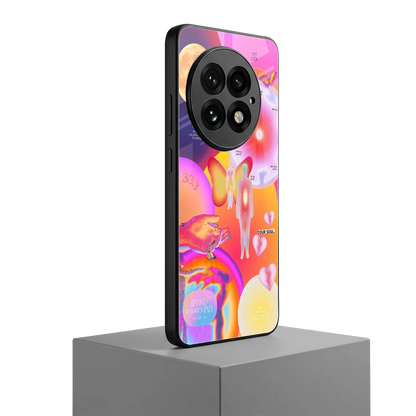 Cosmic Trinity oneplus 13 mobile cover | shockproof glass phone case
