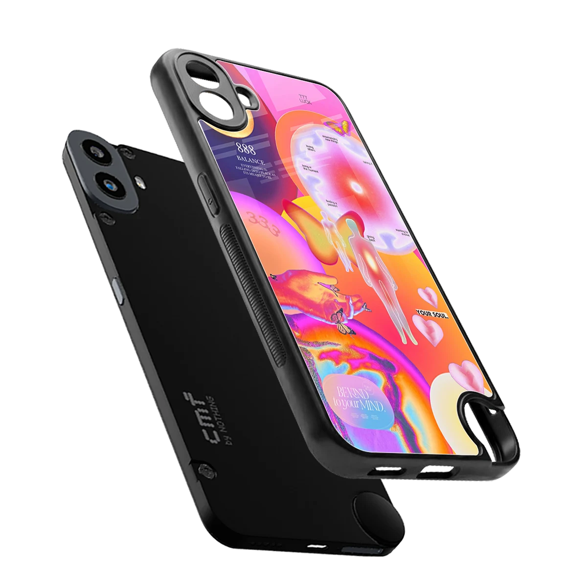 Cosmic Trinity sleek cmf nothing phone 1 cover with tempered glass back and TPU edges