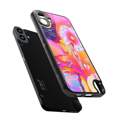 Cosmic Trinity sleek cmf nothing phone 1 cover with tempered glass back and TPU edges