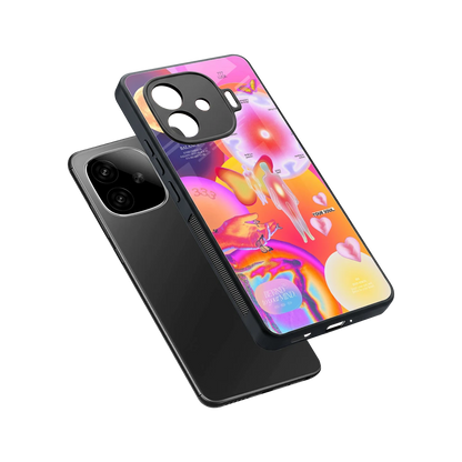 Cosmic Trinity sleek iqoo neo 10r 5g cover with tempered glass back and TPU edges