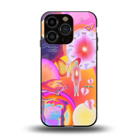 Cosmic Trinity back phone cover | glass case for iphone 13 pro