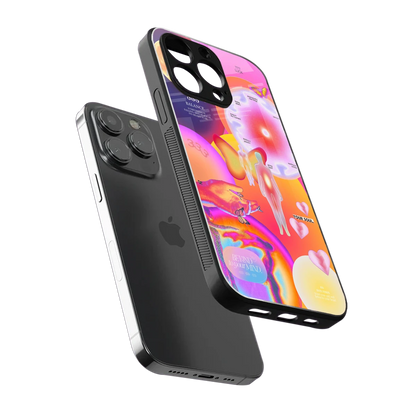 Cosmic Trinity sleek iphone 15 pro max cover with tempered glass back and TPU edges