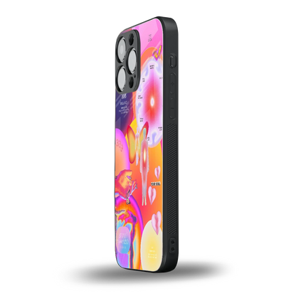 Cosmic Trinity iphone 15 pro max mobile cover | shockproof glass phone case