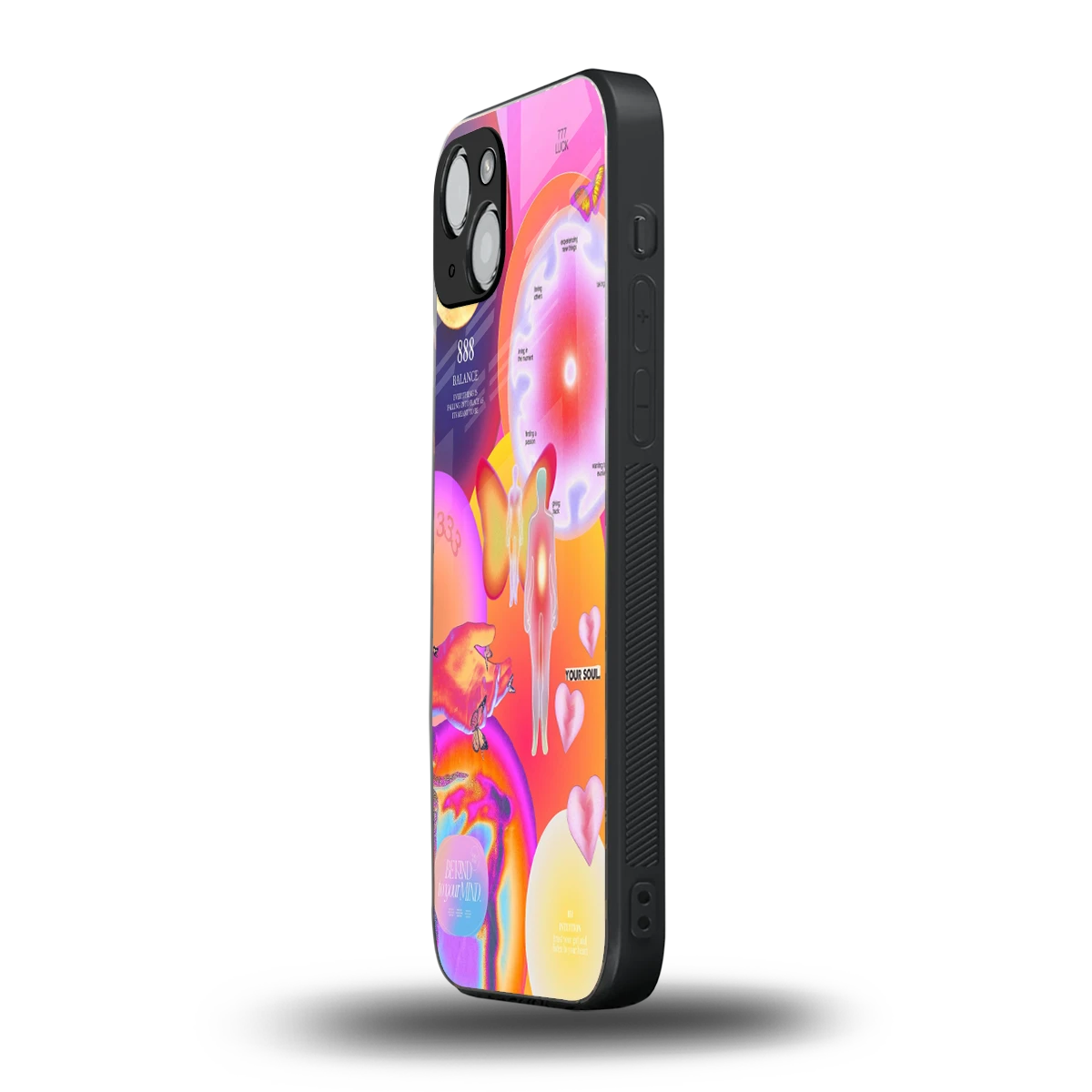 Cosmic Trinity iphone 15 mobile cover | shockproof glass phone case