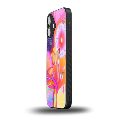 Cosmic Trinity iPhone 16 mobile cover | shockproof glass phone case