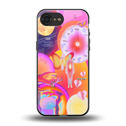 Cosmic Trinity back phone cover | glass case for iphone 16e