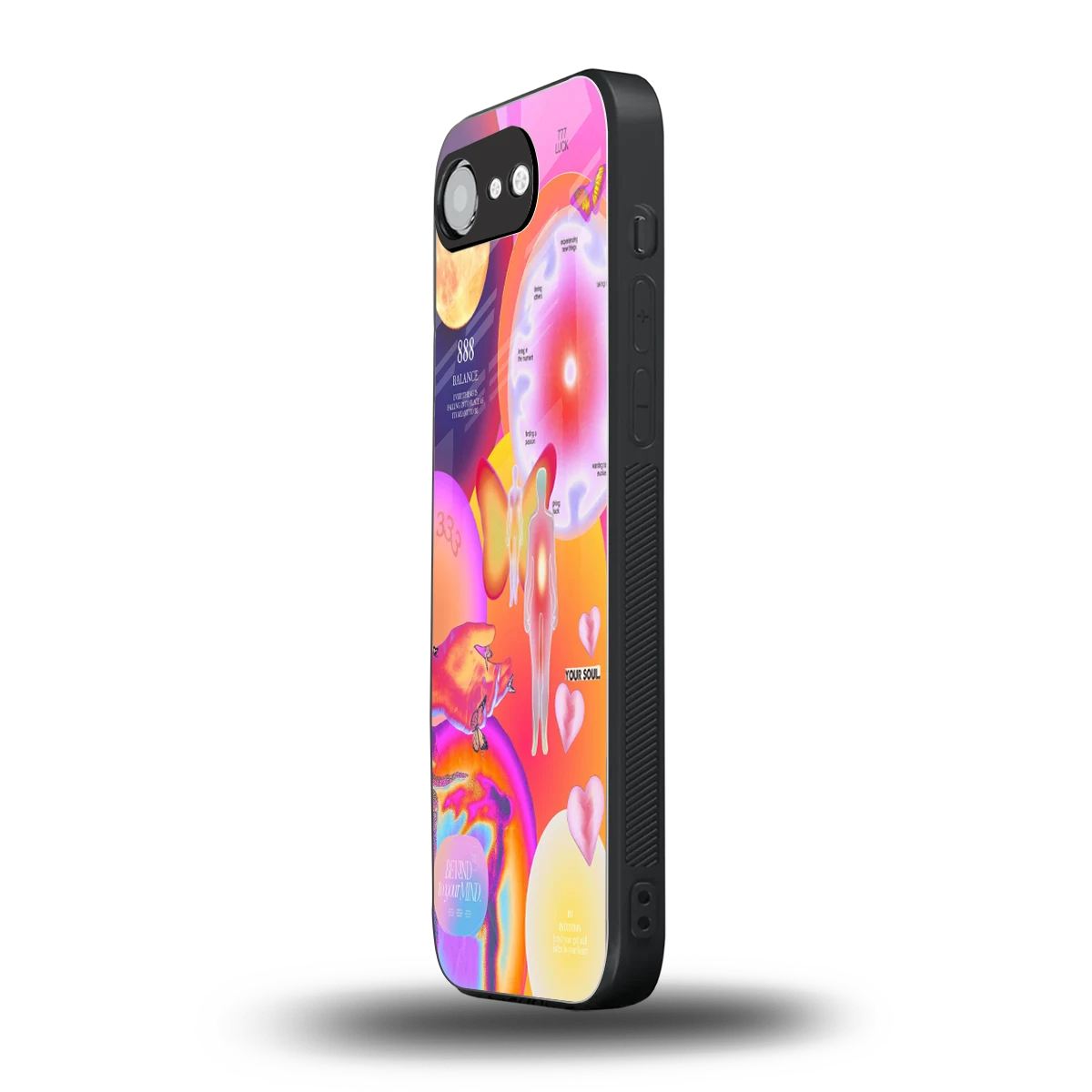 Cosmic Trinity iphone 16e mobile cover | shockproof glass phone case