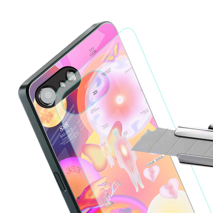 Cosmic Trinity stylish phone case for iphone 16e | glossy glass and slim fit
