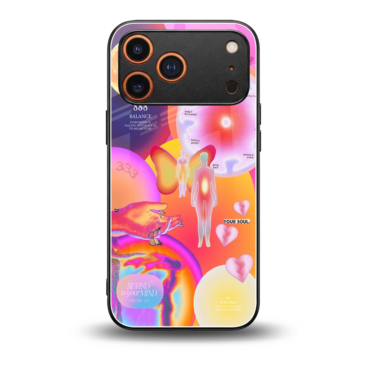 Cosmic Trinity back phone cover | glass case for iphone 17 pro max