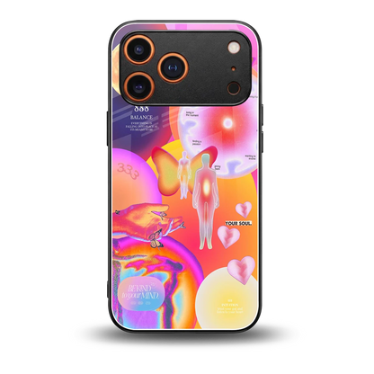 Cosmic Trinity back phone cover | glass case for iphone 17 pro max