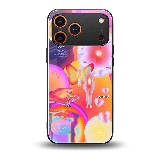 Cosmic Trinity back phone cover | glass case for iphone 17 pro max