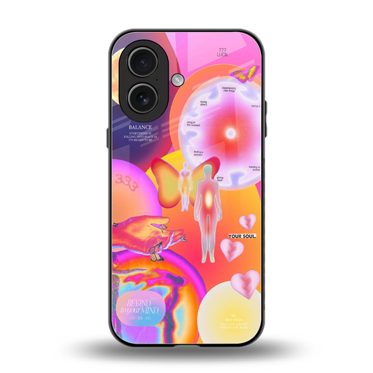 Cosmic Trinity back phone cover | glass case for iphone 17