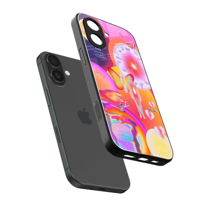 Cosmic Trinity sleek iphone 17 cover with tempered glass back and TPU edges