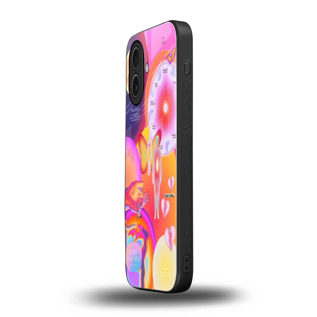 Cosmic Trinity iphone 17 mobile cover | shockproof glass phone case