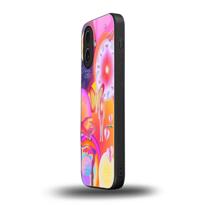 Cosmic Trinity iphone 17 mobile cover | shockproof glass phone case