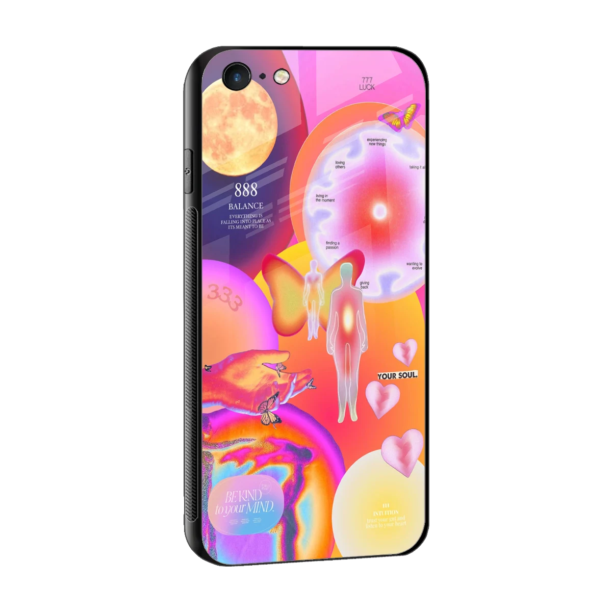 Cosmic Trinity sleek iphone 6s cover with tempered glass back and TPU edges