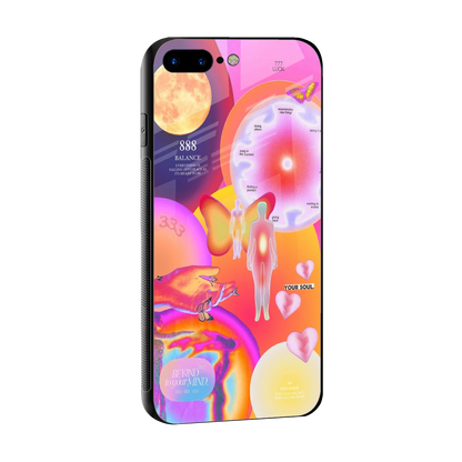 Cosmic Trinity sleek iphone 8 plus cover with tempered glass back and TPU edges