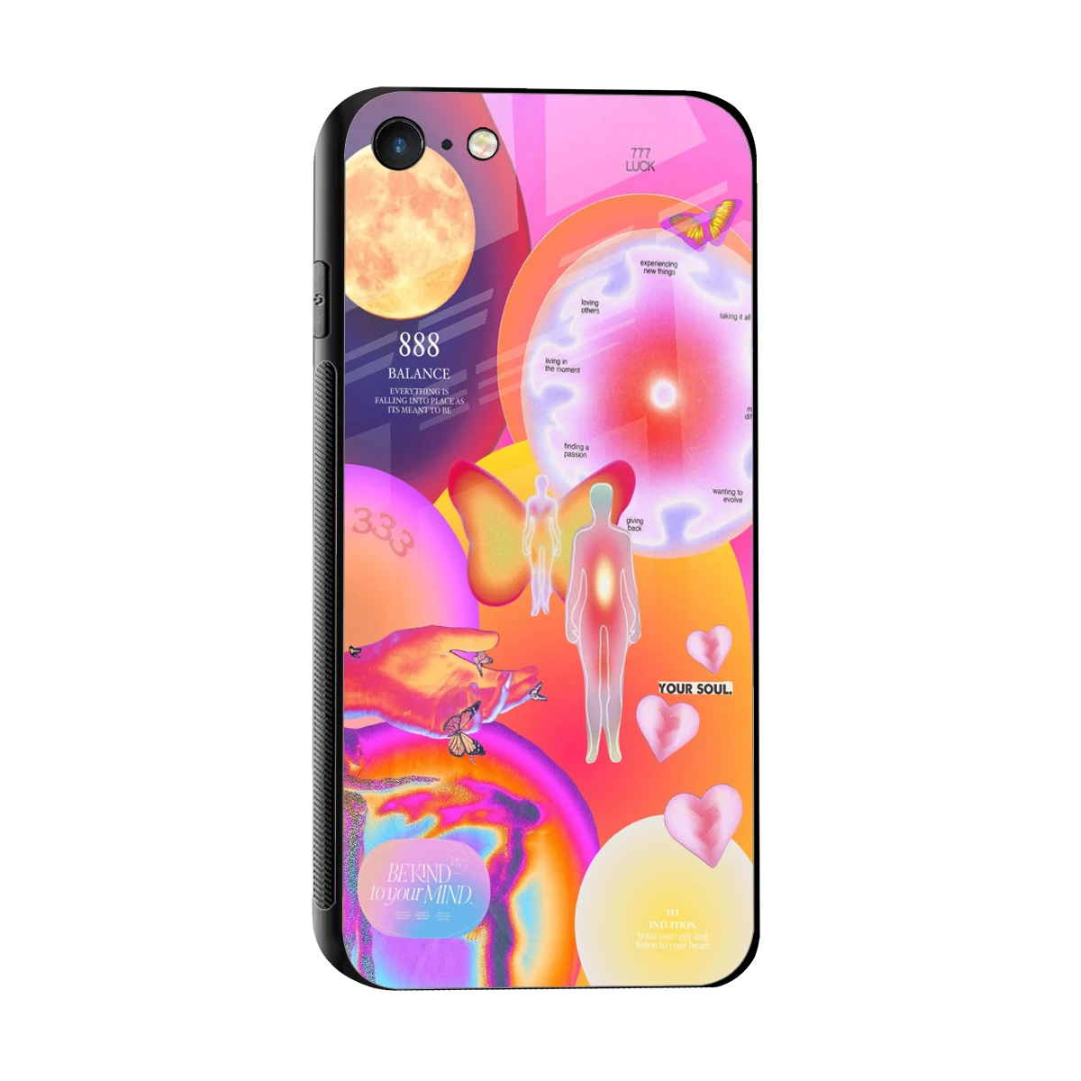 Cosmic Trinity sleek iphone 7 cover with tempered glass back and TPU edges