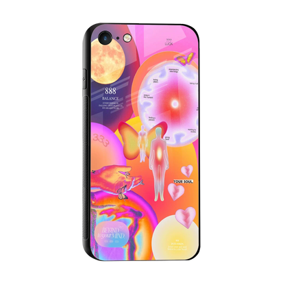 Cosmic Trinity sleek iphone 7 cover with tempered glass back and TPU edges