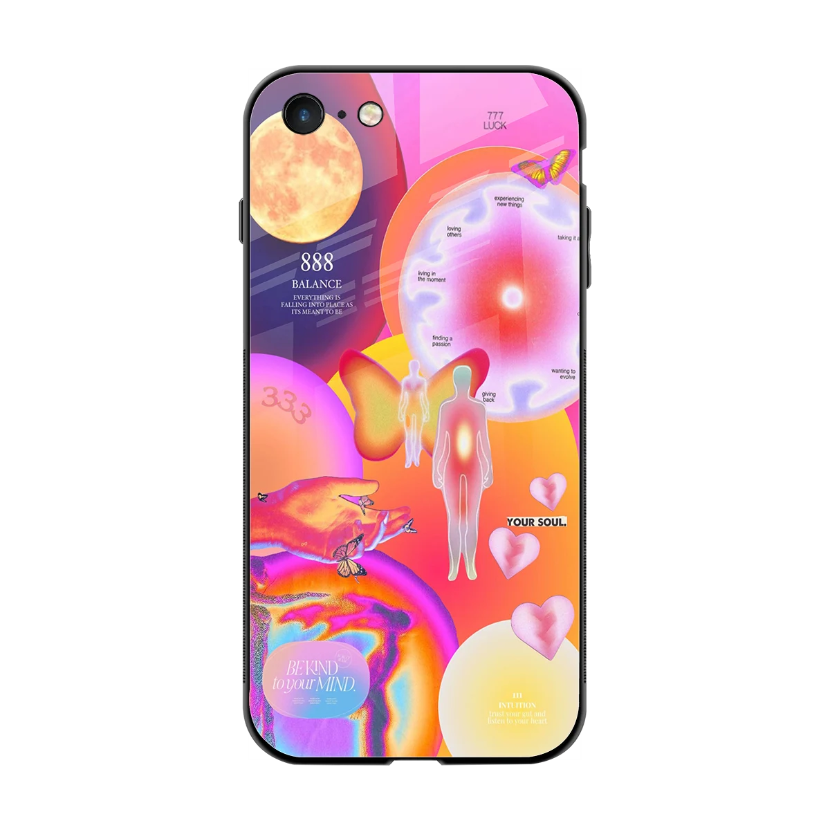 Cosmic Trinity back phone cover | glass case for iphone 7