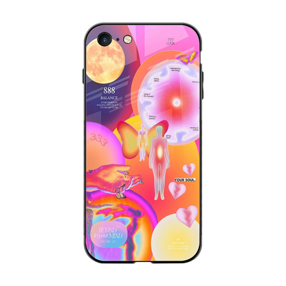 Cosmic Trinity back phone cover | glass case for iphone 7