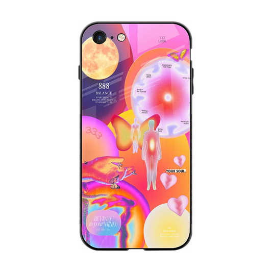 Cosmic Trinity back phone cover | glass case for iphone 7