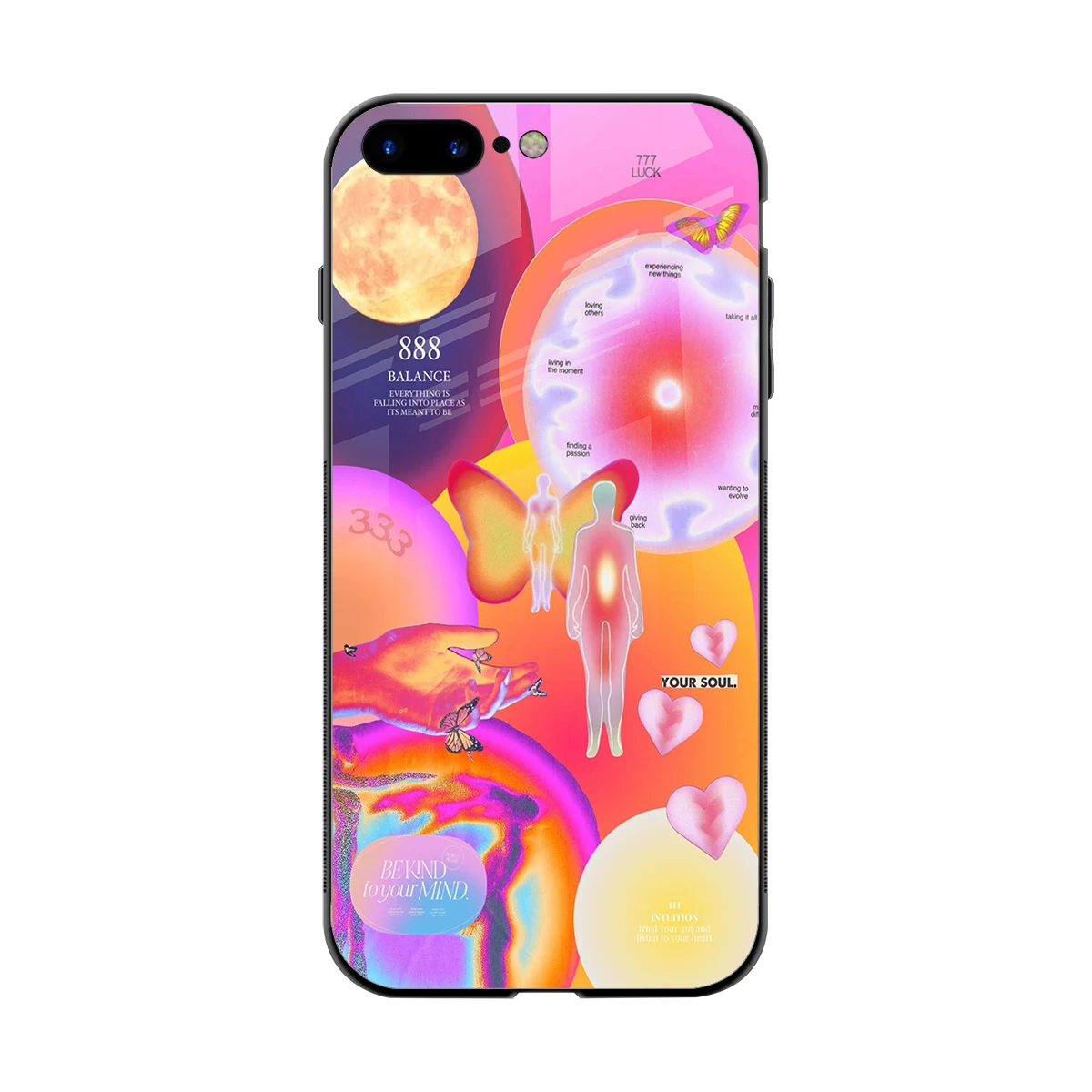 Cosmic Trinity back phone cover | glass case for iphone 8 plus