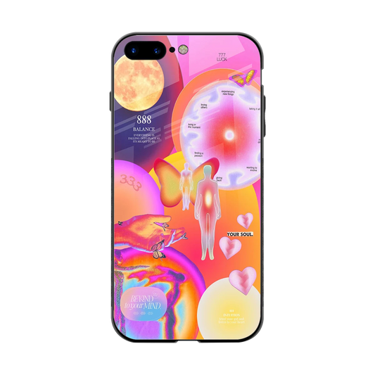 Cosmic Trinity back phone cover | glass case for iphone 8 plus