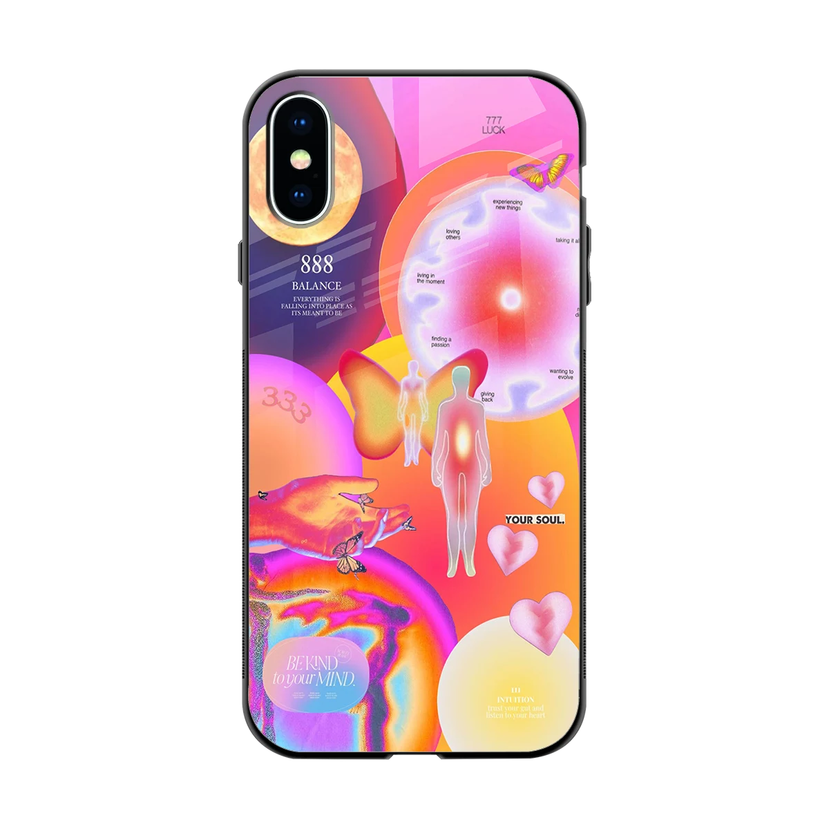Cosmic Trinity back phone cover | glass case for iphone xs