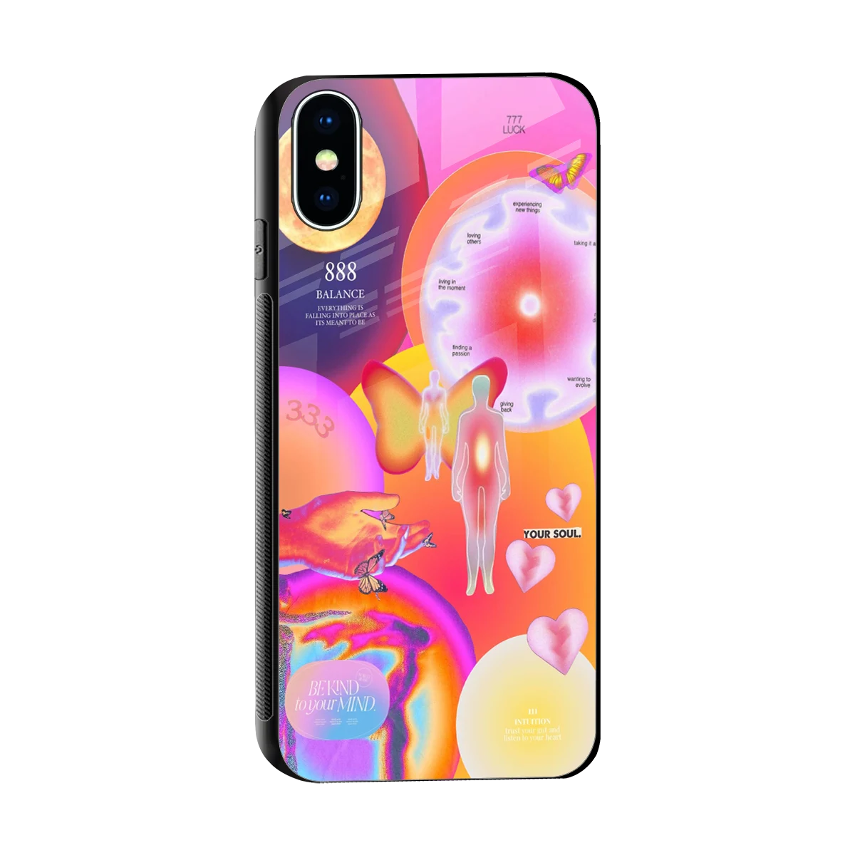 Cosmic Trinity sleek iphone x cover with tempered glass back and TPU edges