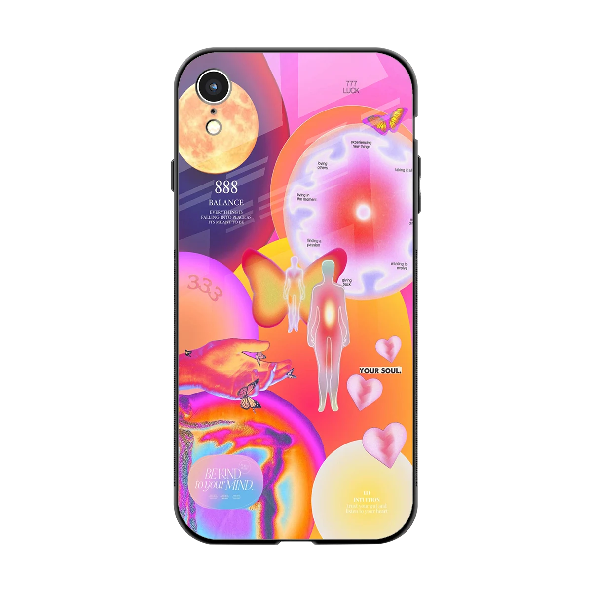 Cosmic Trinity back phone cover | glass case for iphone xr