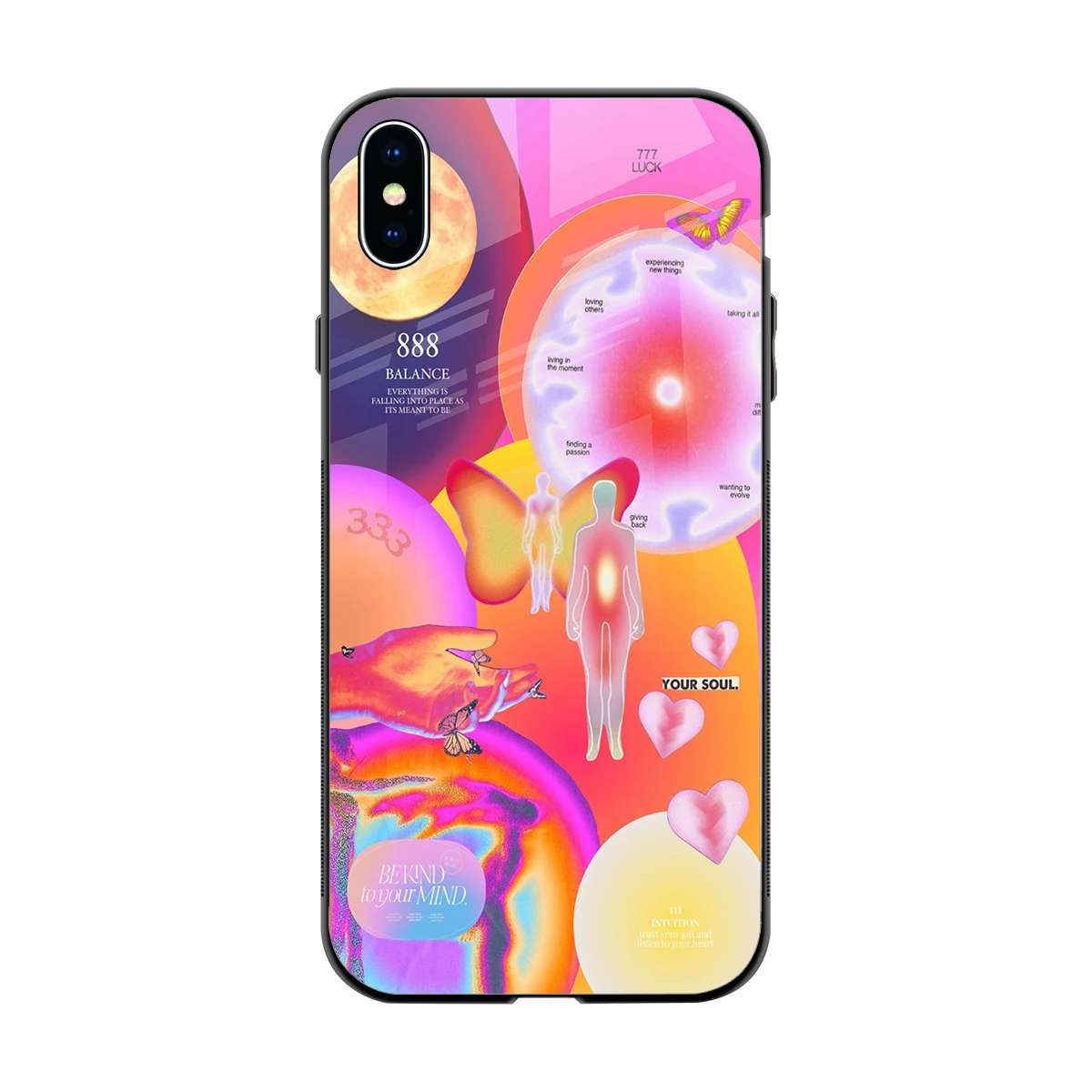 Cosmic Trinity back phone cover | glass case for iphone xs max