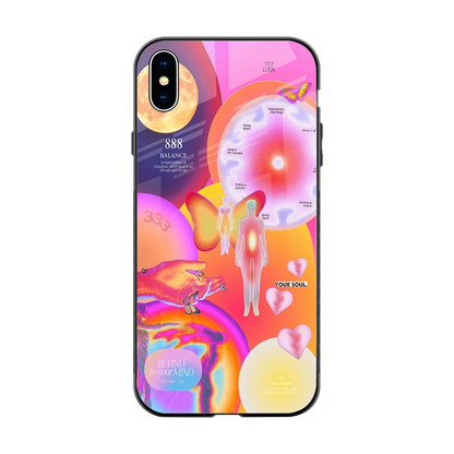 Cosmic Trinity back phone cover | glass case for iphone xs max
