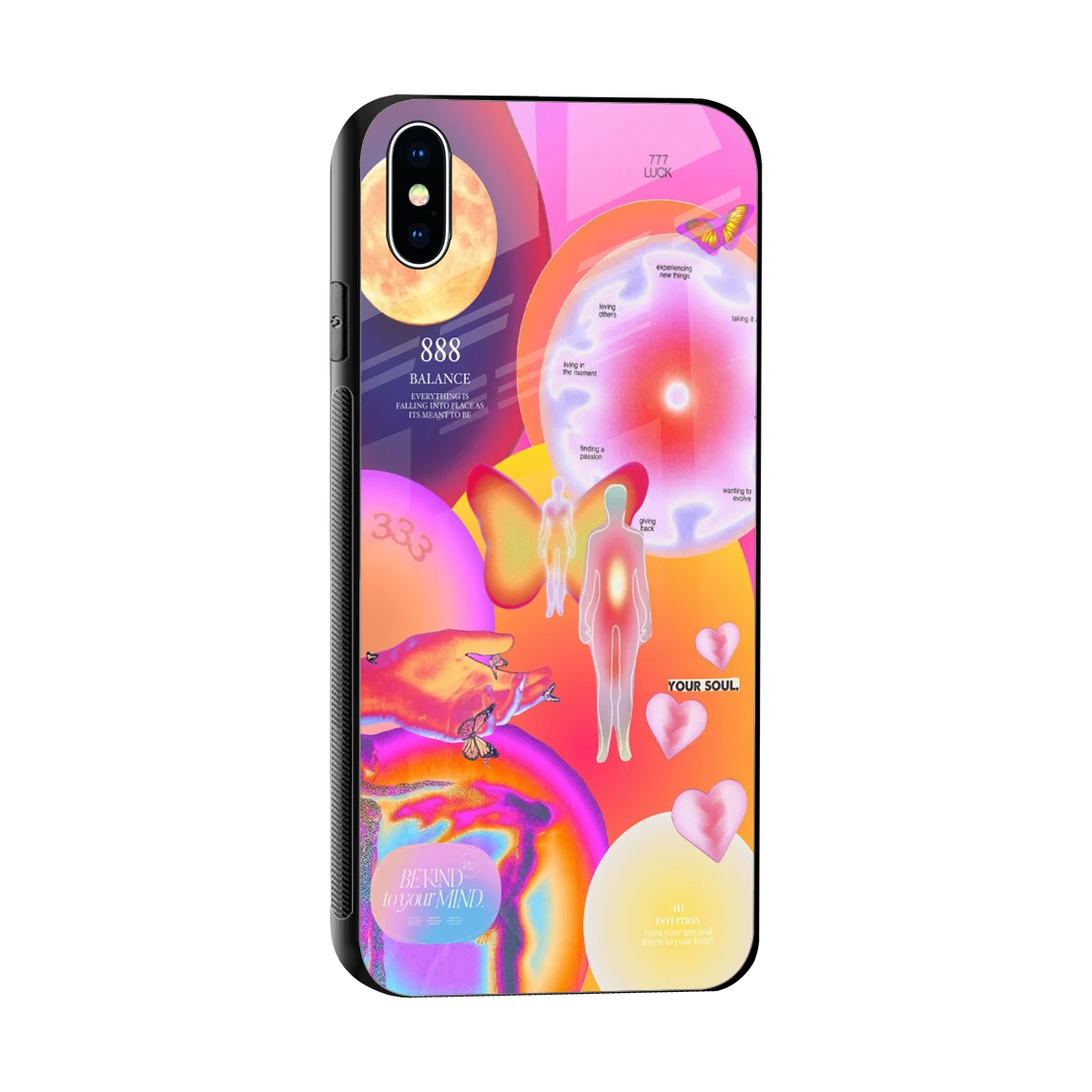 Cosmic Trinity sleek iphone xs max cover with tempered glass back and TPU edges