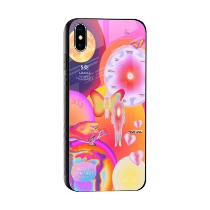 Cosmic Trinity sleek iphone xs max cover with tempered glass back and TPU edges