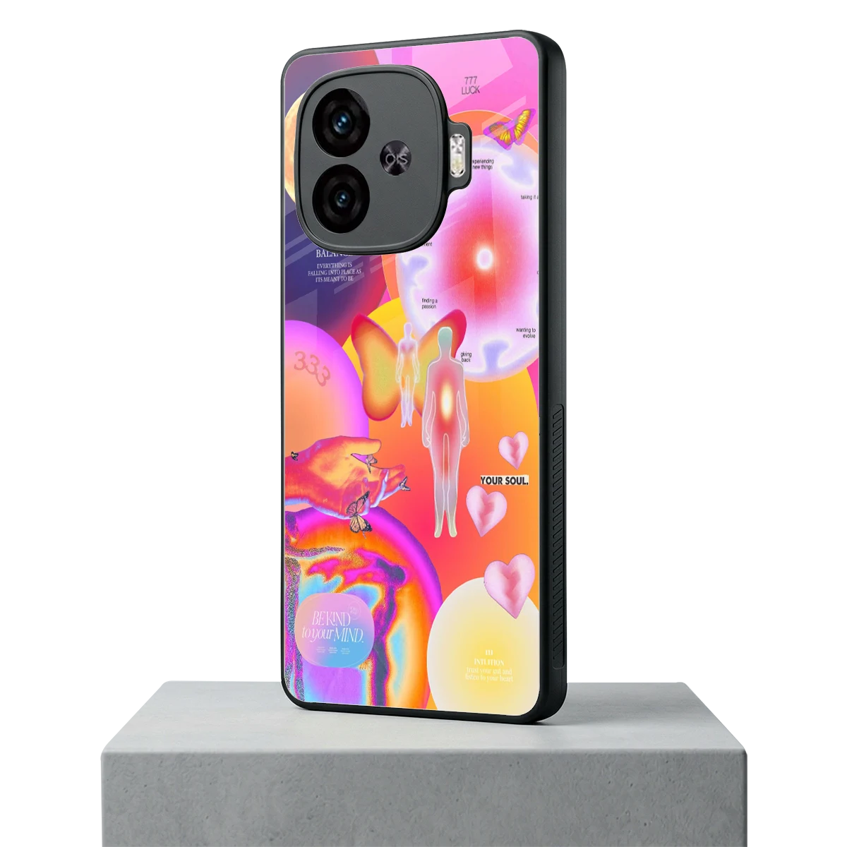 Cosmic Trinity iqoo neo 10r 5g mobile cover | shockproof glass phone case