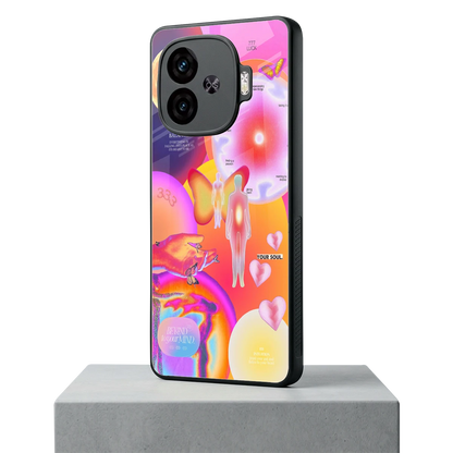 Cosmic Trinity iqoo neo 10r 5g mobile cover | shockproof glass phone case
