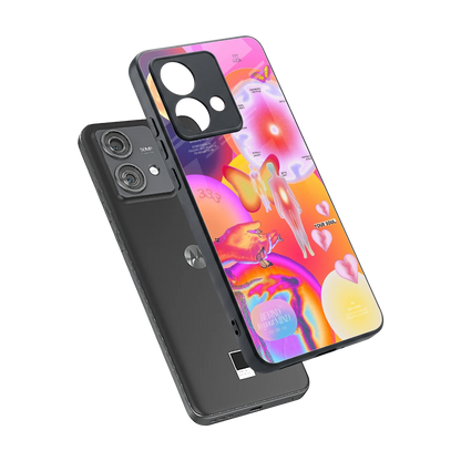 Cosmic Trinity sleek motorola edge 40 neo 5g cover with tempered glass back and TPU edges