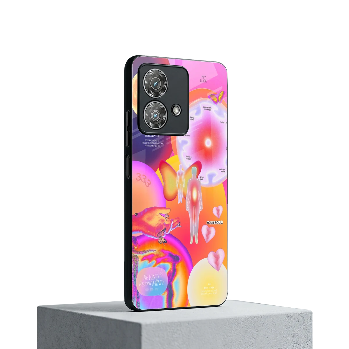 Cosmic Trinity motorola edge 40 neo 5g mobile cover | shockproof glass phone case