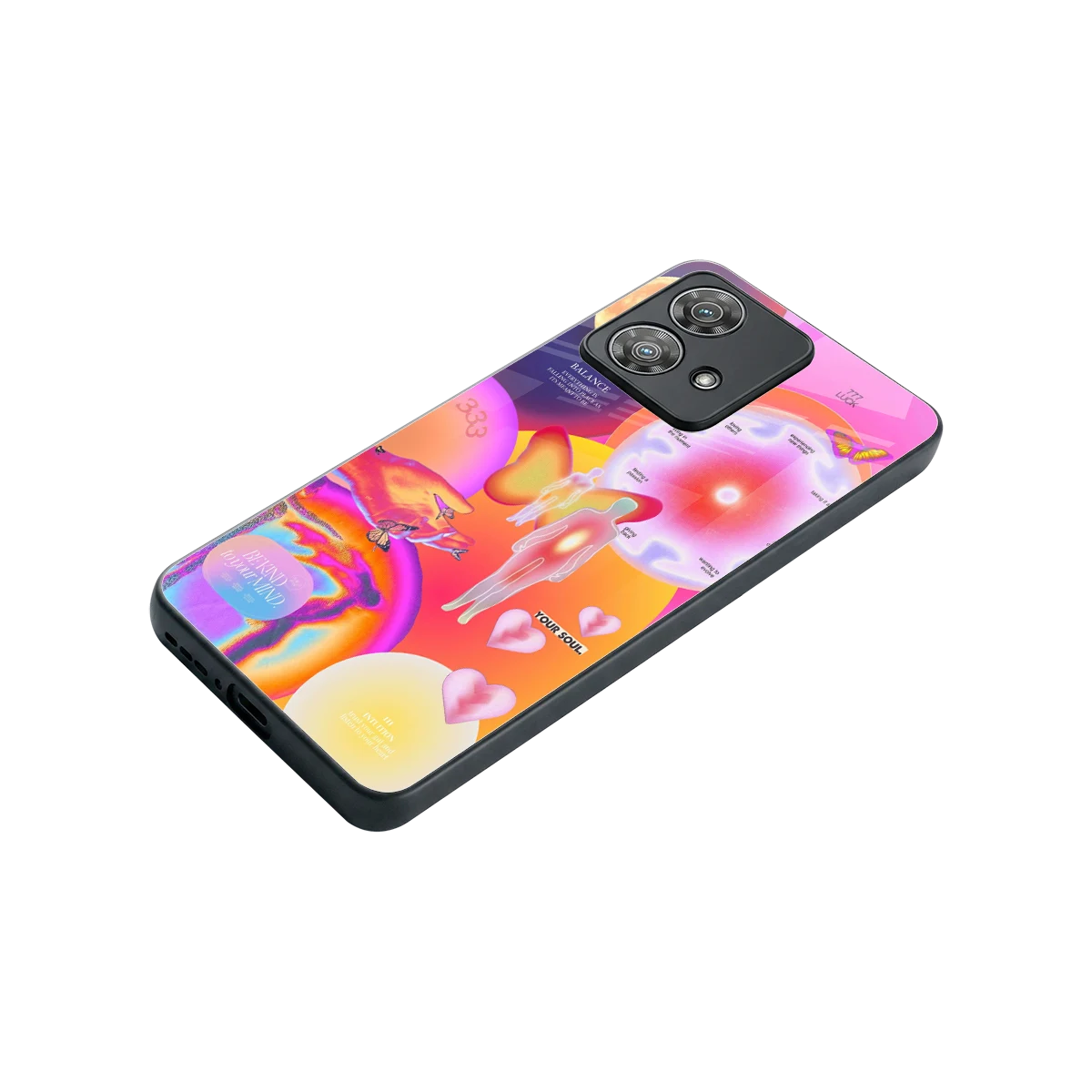 Cosmic Trinity stylish phone case for motorola edge 40 neo 5g | glossy glass and slim fit