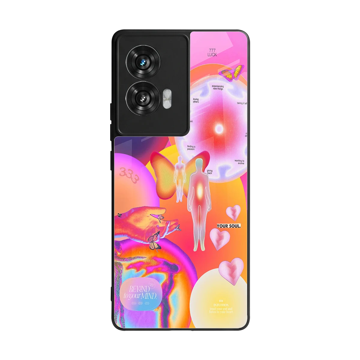 Cosmic Trinity back phone cover | glass case for motorola edge 50 fusion
