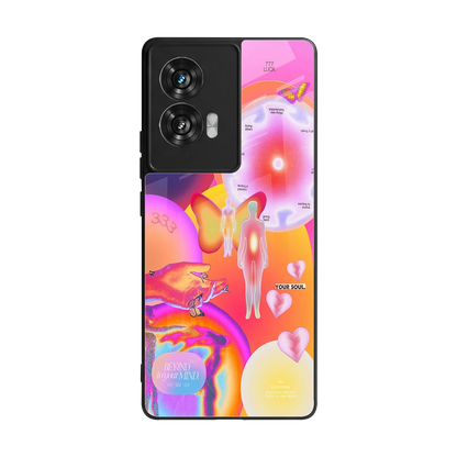Cosmic Trinity back phone cover | glass case for motorola edge 50 fusion