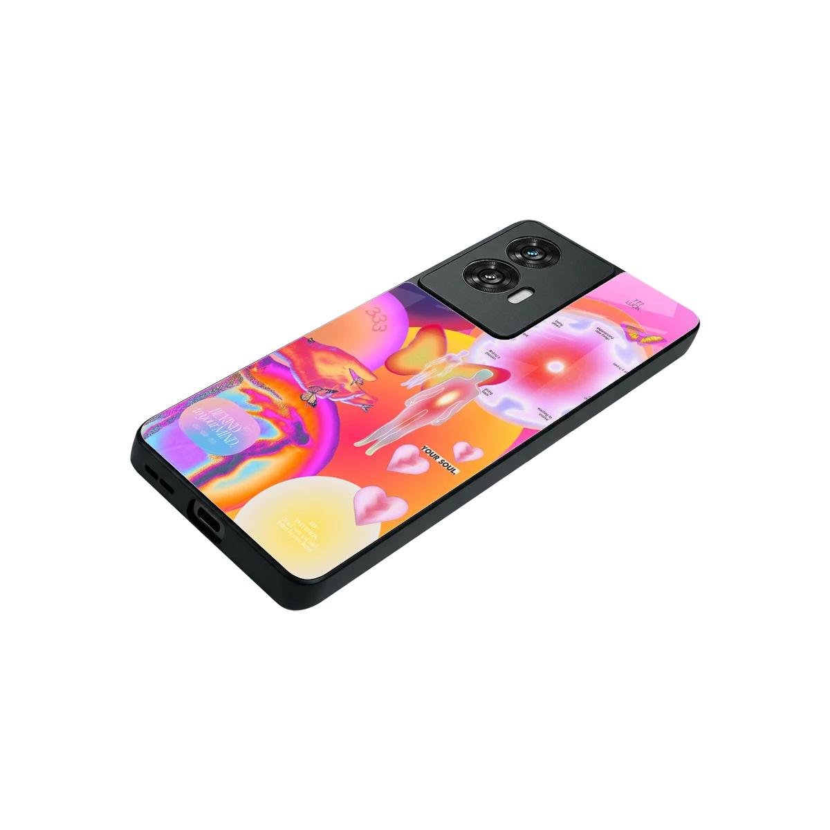 Cosmic Trinity stylish phone case for motorola edge 50 fusion | glossy glass and slim fit