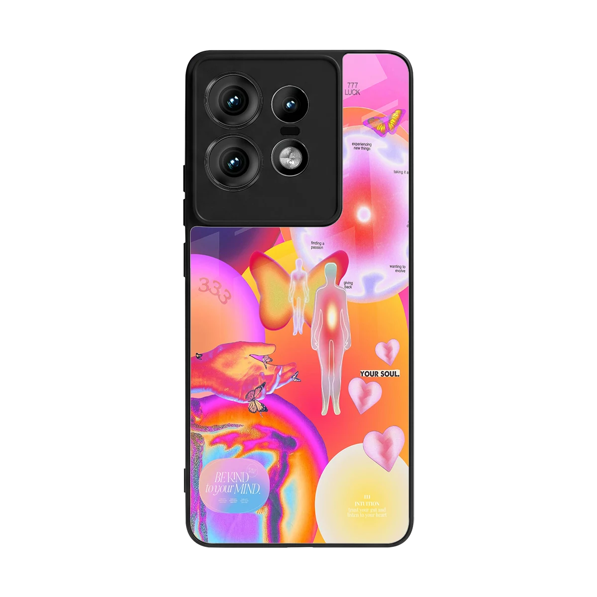 Cosmic Trinity back phone cover | glass case for motorola edge 50 pro