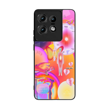 Cosmic Trinity back phone cover | glass case for motorola edge 50 pro