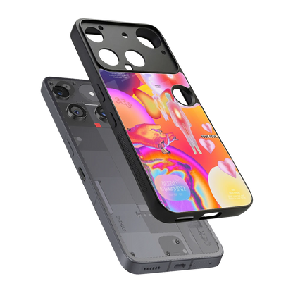 Cosmic Trinity sleek nothing phone 3 cover with tempered glass back and TPU edges