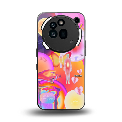 Cosmic Trinity back phone cover | glass case for nothing phone 3a pro