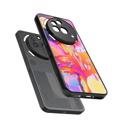 Cosmic Trinity sleek nothing phone 3a pro cover with tempered glass back and TPU edges