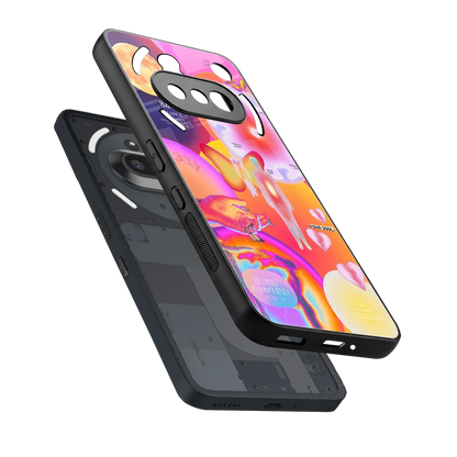 Cosmic Trinity sleek nothing phone 3a cover with tempered glass back and TPU edges
